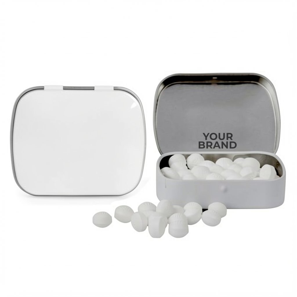 Domed Tin with Golf Ball Shaped Mints