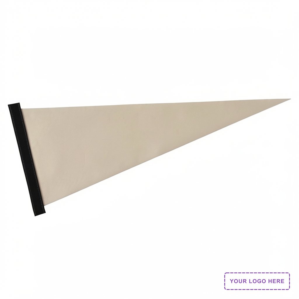 9" x 24" White Felt Pennant