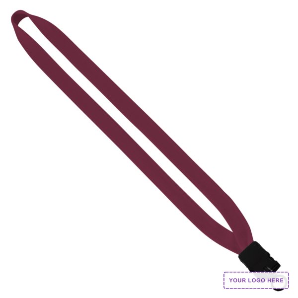 3/4" Cotton Lanyard with Plastic Snap-Buckle Release & O-Ring