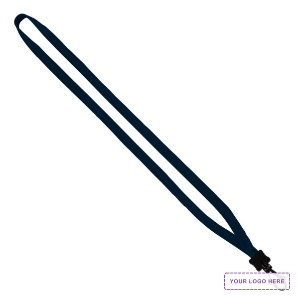 1/2" Cotton Lanyard with Plastic Clamshell & Swivel Snap Hook