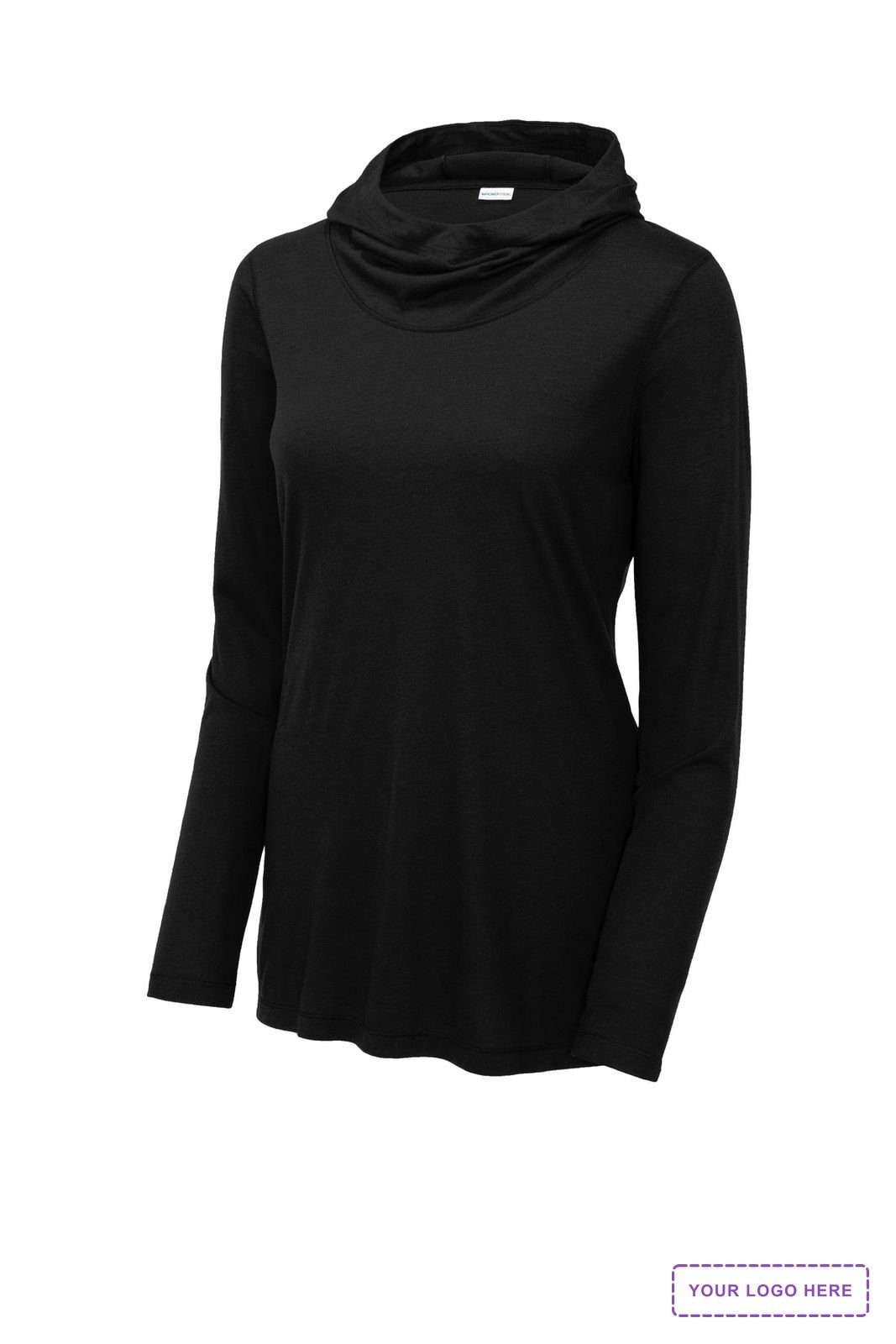 Sport-Tek Women's PosiCharge Tri-Blend Wicking Long Sleeve Hoodie LST406