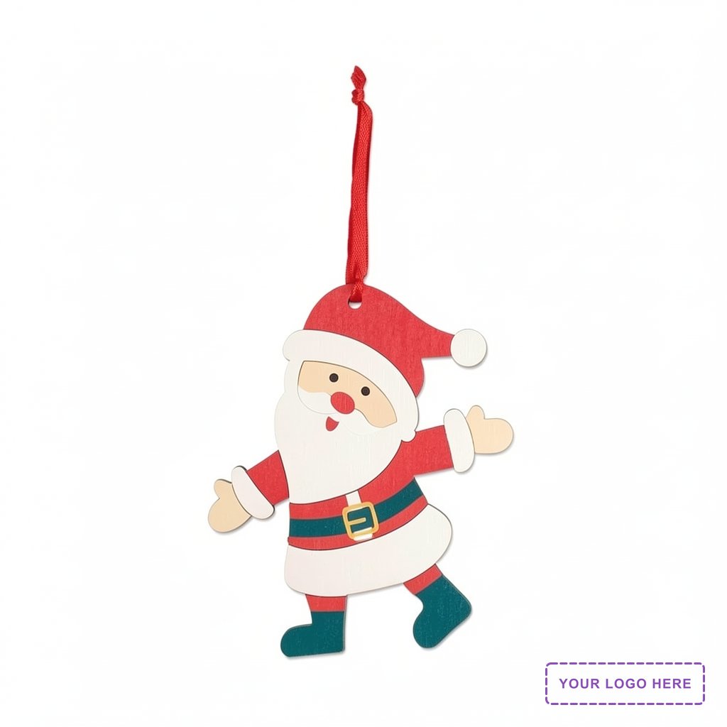 Wooden Santa Ornament