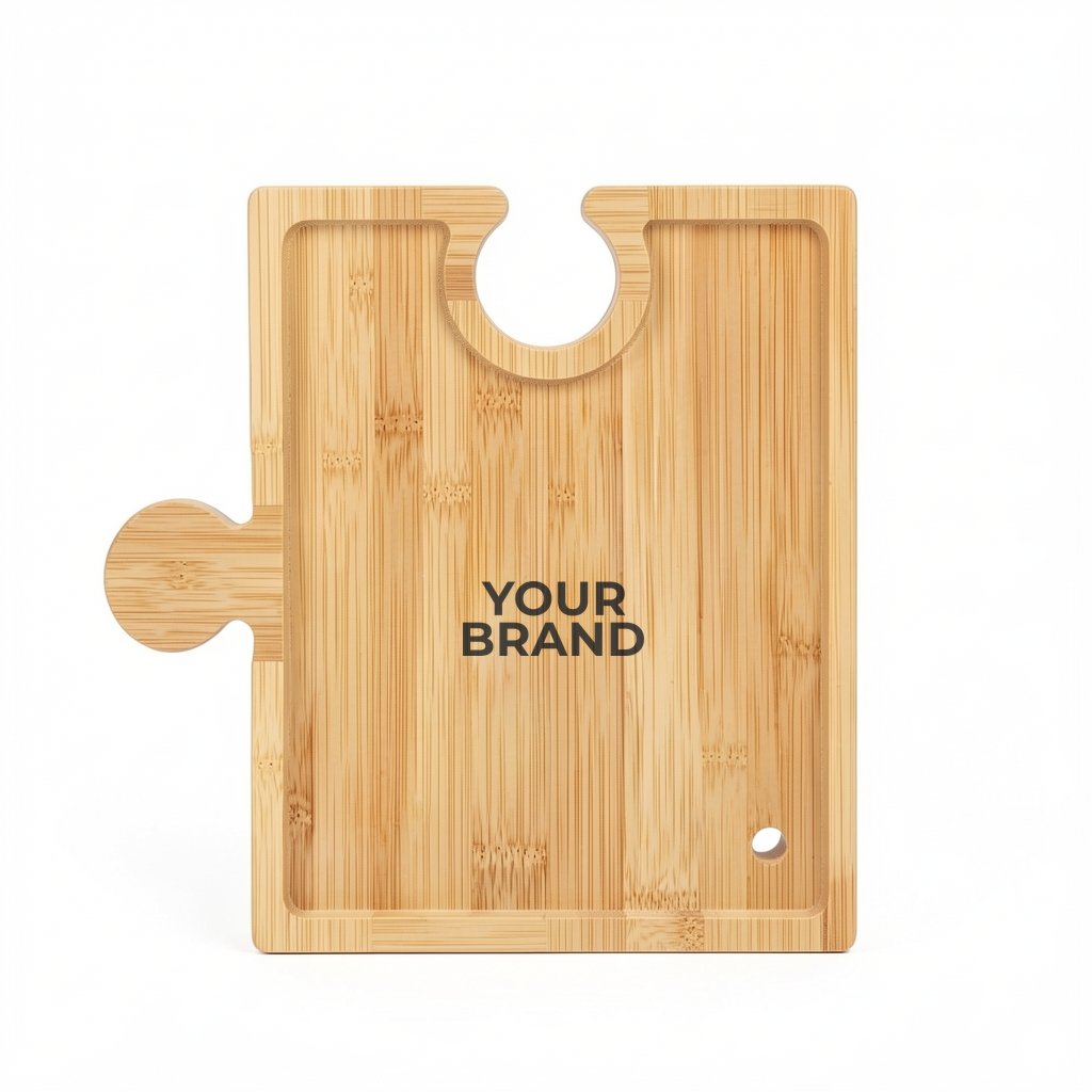 Bamboo Puzzle Cheese Board Set