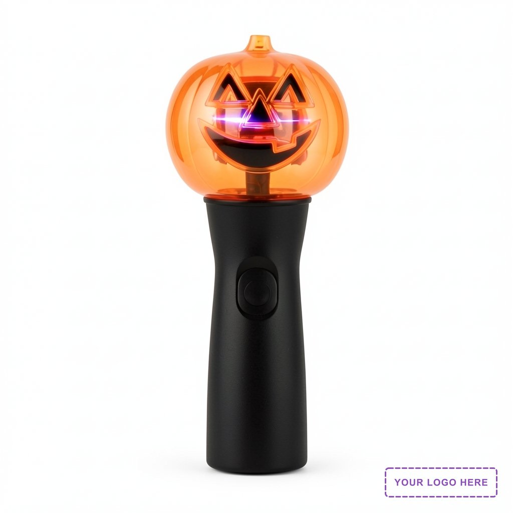 Pumpkin Fun Halloween Wand With Spinning Lights