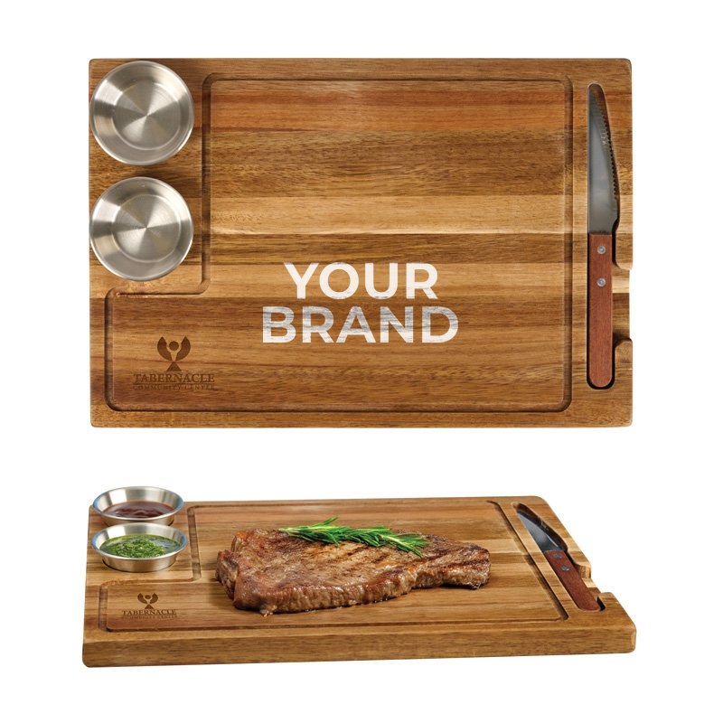 Arthur 4-Piece Acacia Wood Steak Board