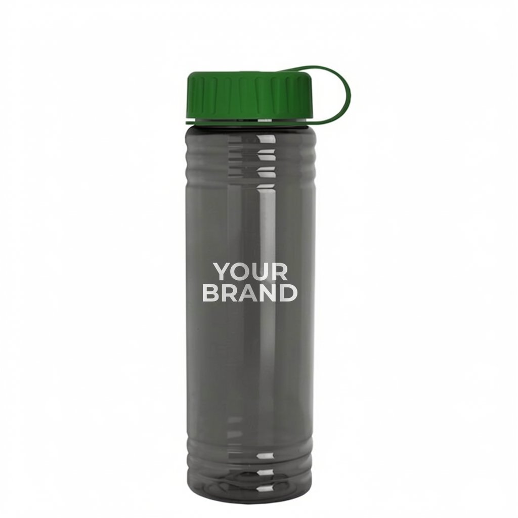 Garyline® Slim Fit RPET Bottle with Tethered Lid - 24 oz.