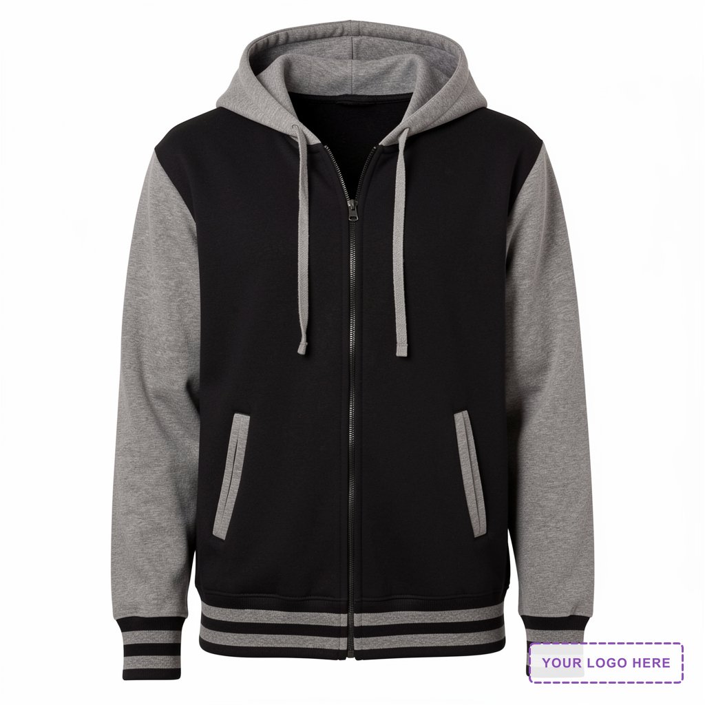 Unisex Heavyweight Varsity Full-Zip Hooded Sweatshirt - IND45UVZ