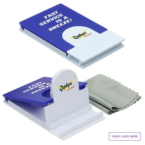 5" x 5" Microfiber Cloth with Phone Holder