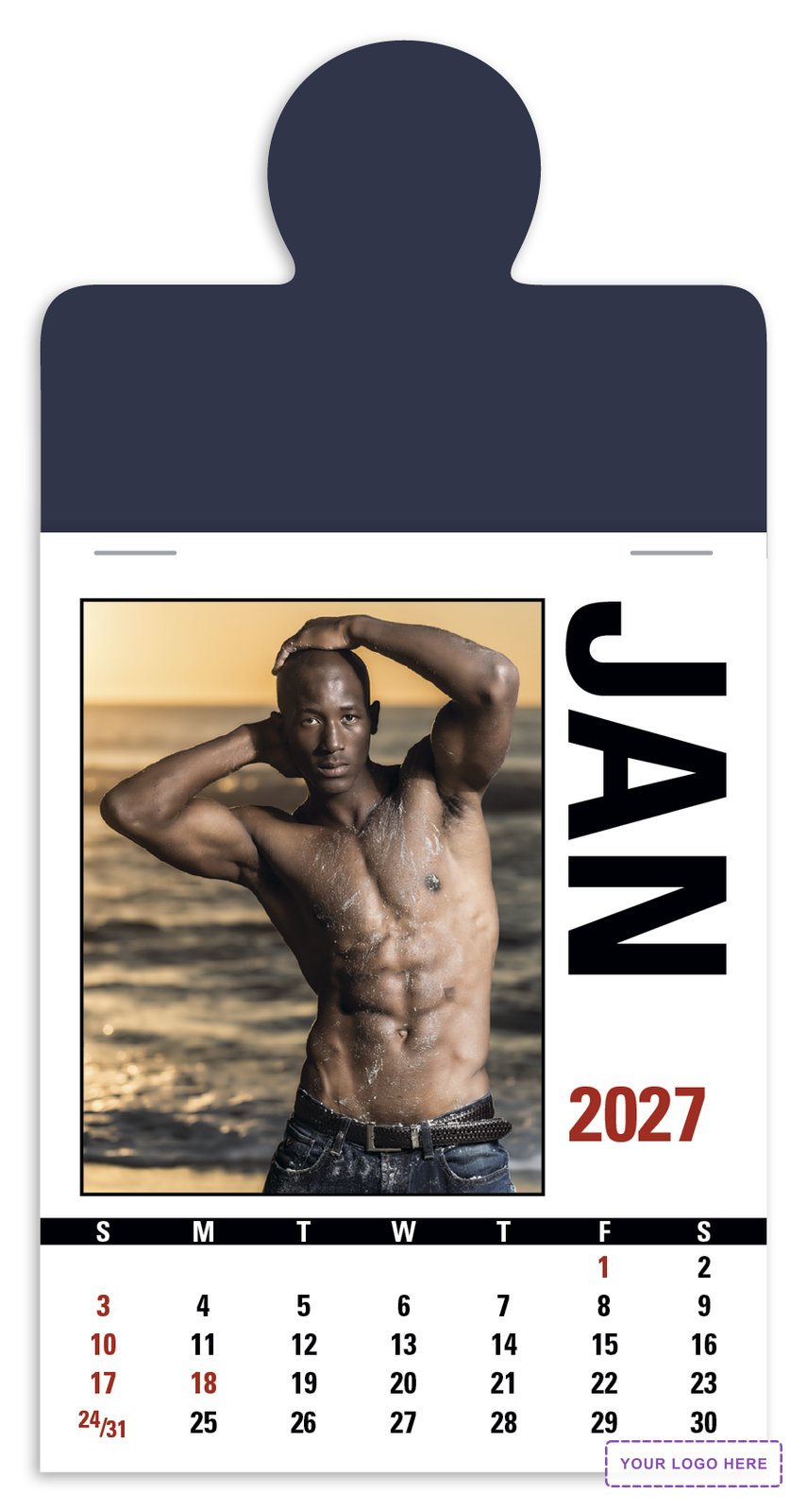 Triumph® Calendars Press-N-Stick Male Call Calendar