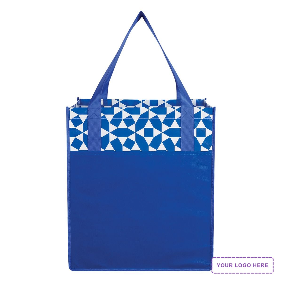 Non-Woven Geometric Shopping Tote Bag