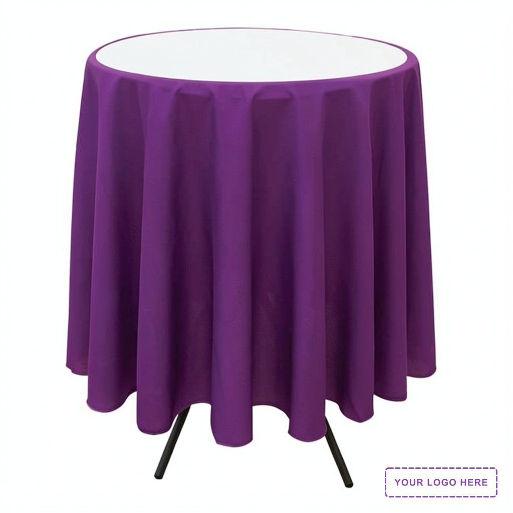 Bar-Height Round Table Throw with 33.25" Overhang