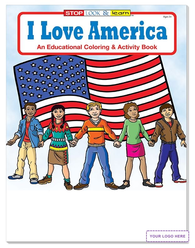 COLORING SET - I Love America Coloring Book Fun Pack