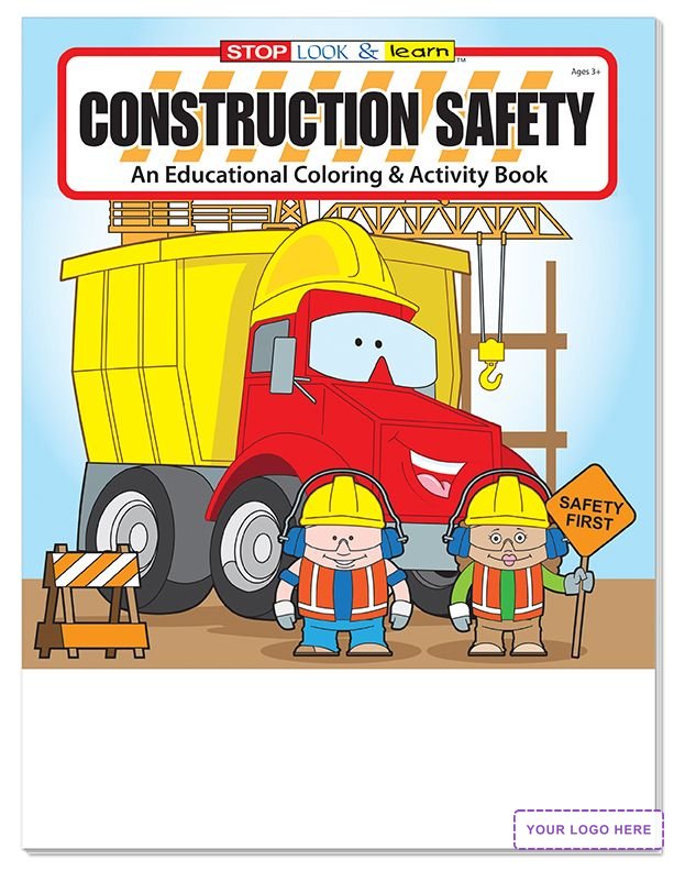 COLORING SET - Construction Safety Coloring Book Fun Pack