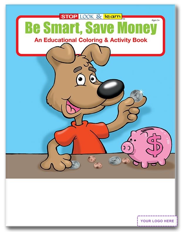 COLORING SET - Be Smart, Save Money Coloring Book Fun Pack