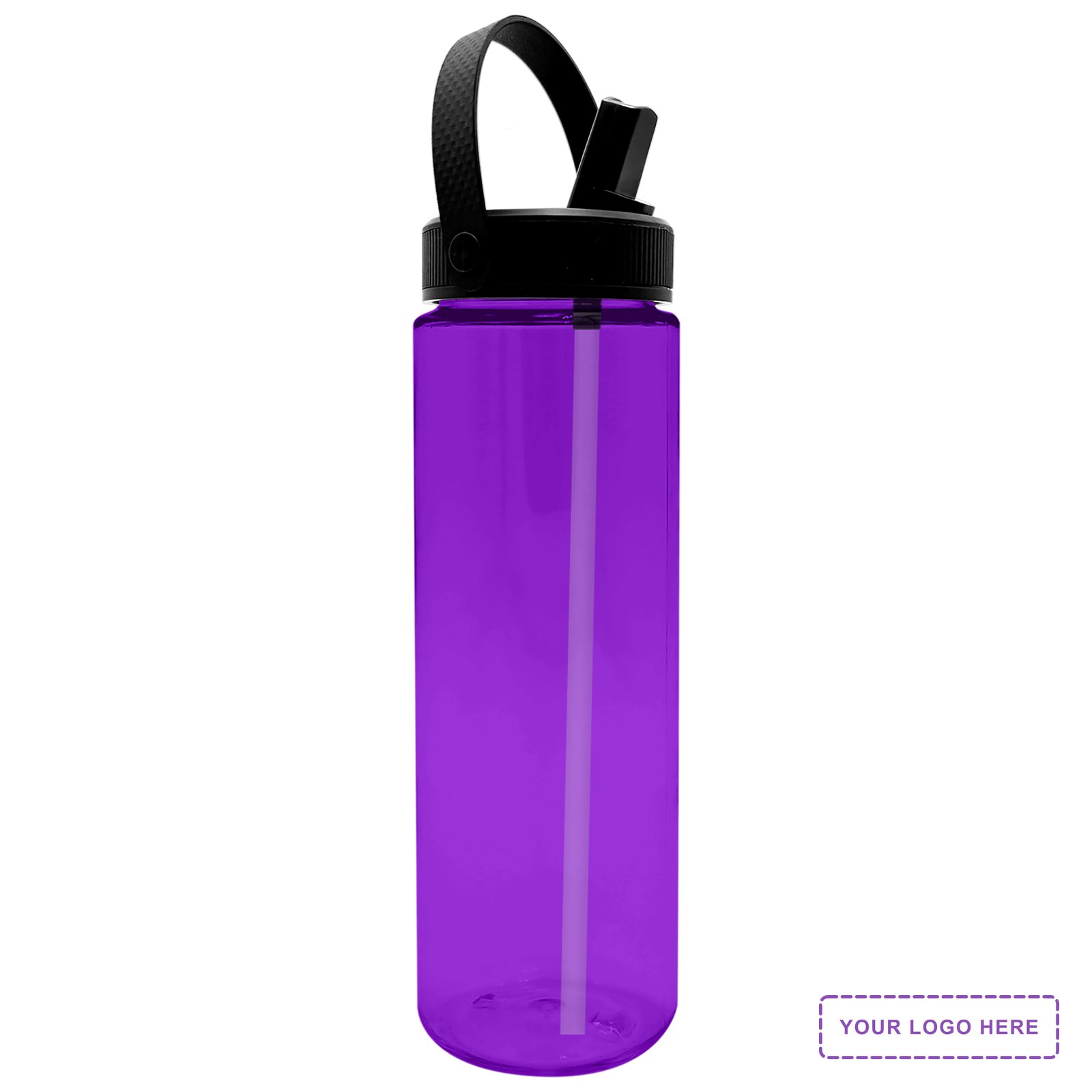 Garyline® Freedom Tritan® Renew Bottle with Flip-Straw, Swivel-Handle Lid - 28 oz.