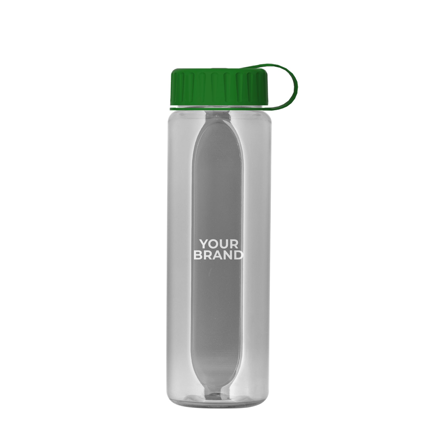 Garyline® Boss Embossed RPET Bottle with Tethered Lid - 26 oz.