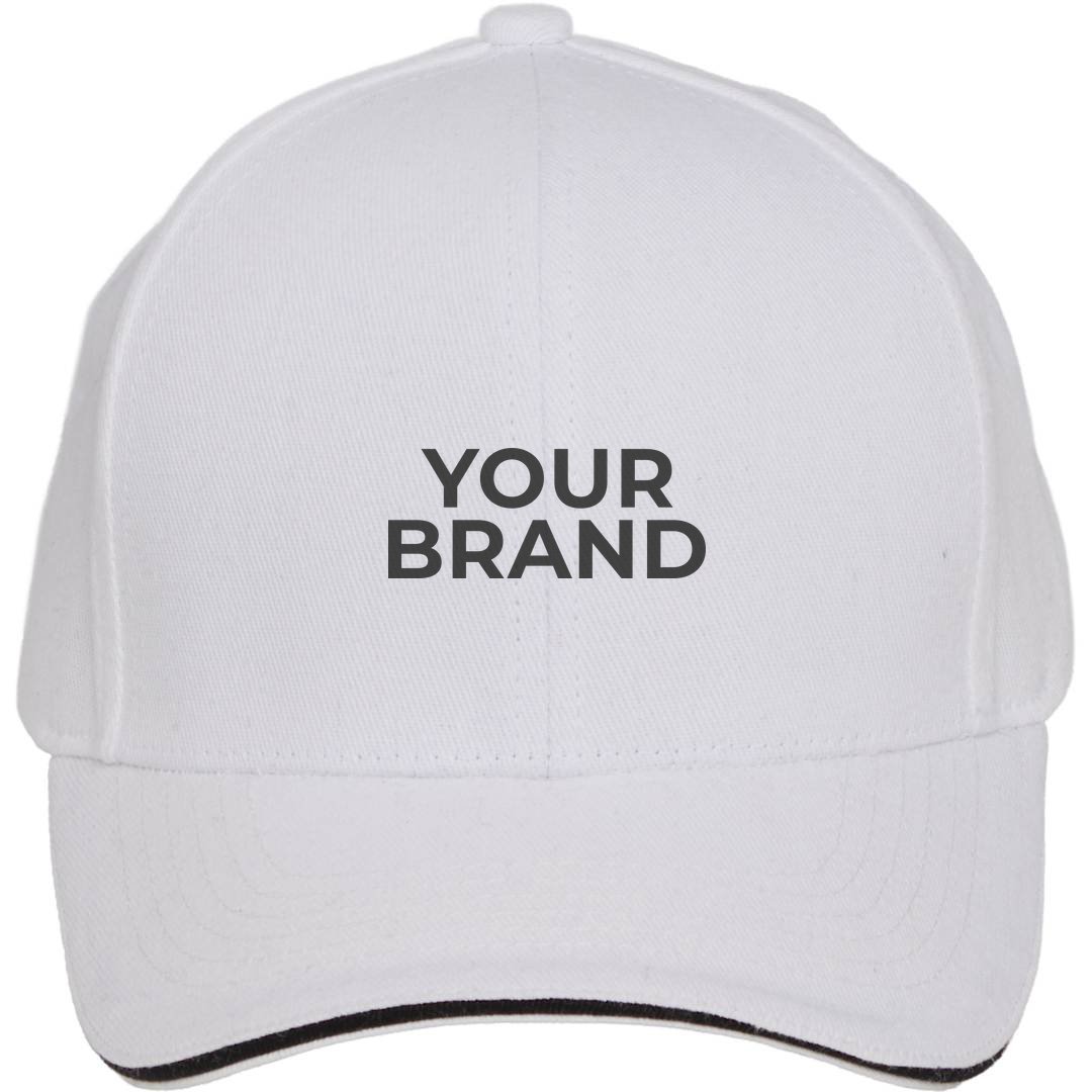 Recycled Cotton Twill 6 Panel Split Peak Ballcap