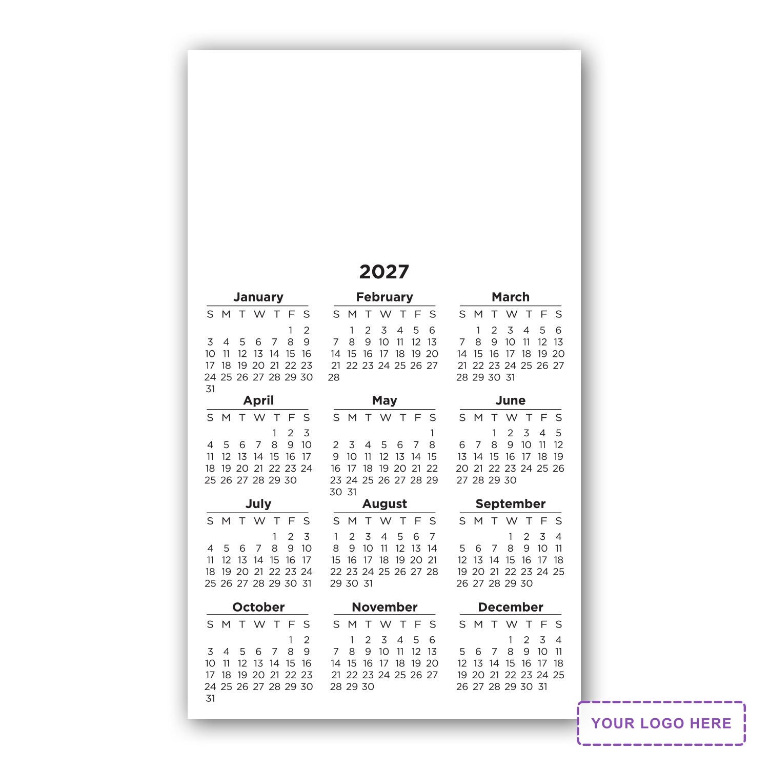 Calendar Sq Crnr Magnet 2-29/32 x 4-15/16