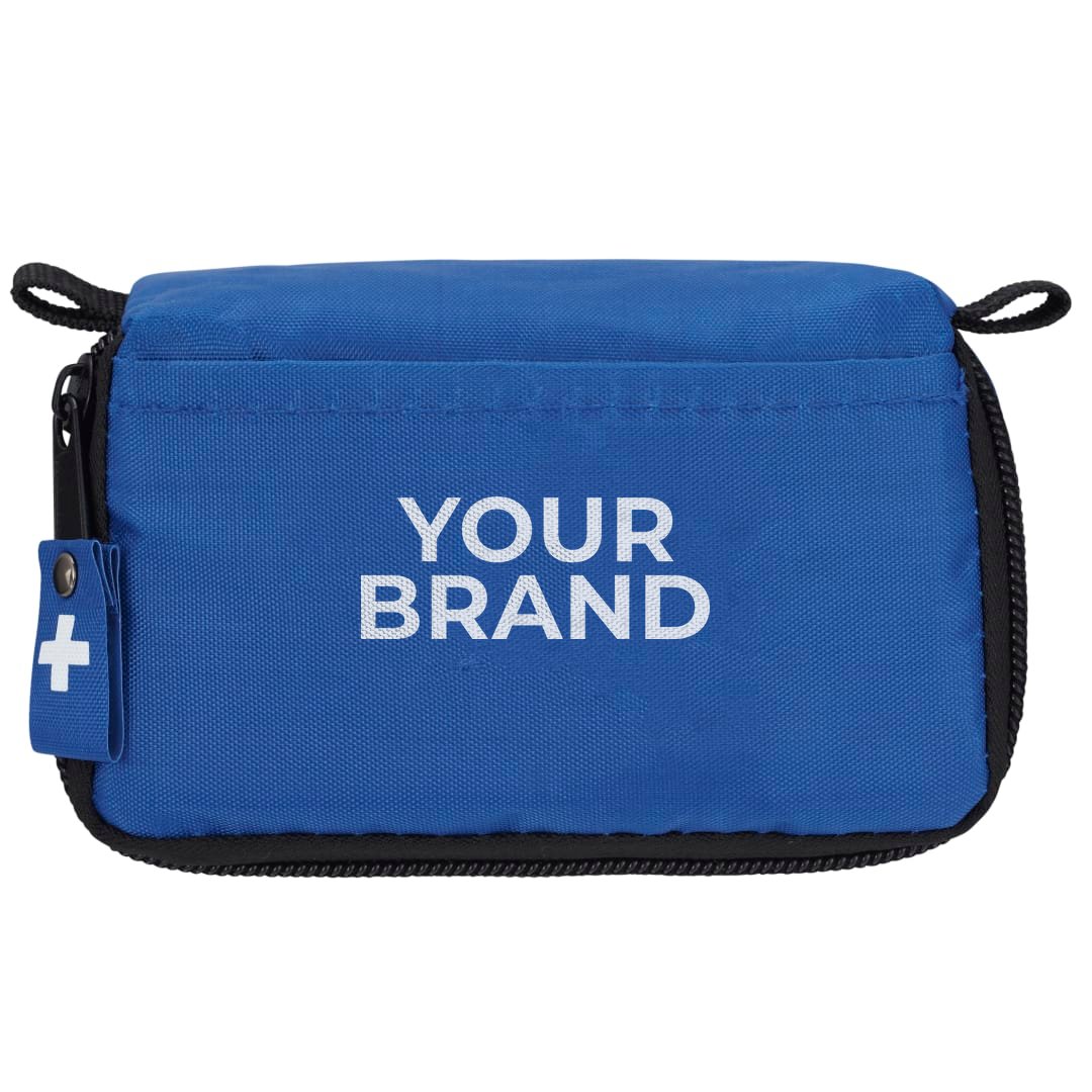 Bolt 20-Piece First Aid Kit · Example of personalization. Yours carries your brand.