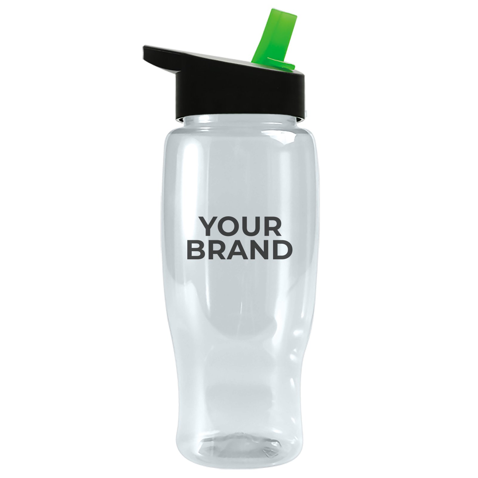 Garyline® Poly+ Recycled Bottle with Flip-Straw Lid - 27 oz.