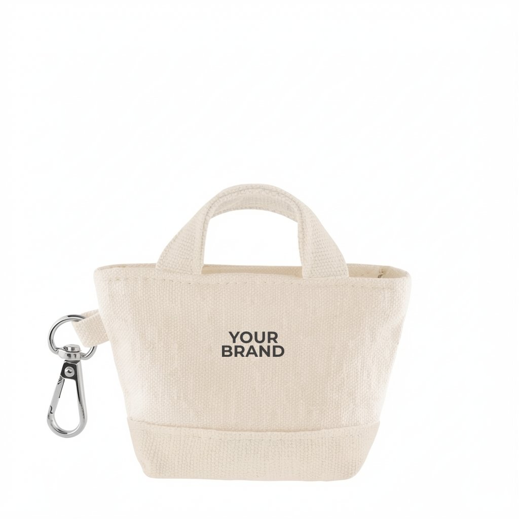 12 Oz. Recycled Cotton Mini Tote Bag Charm