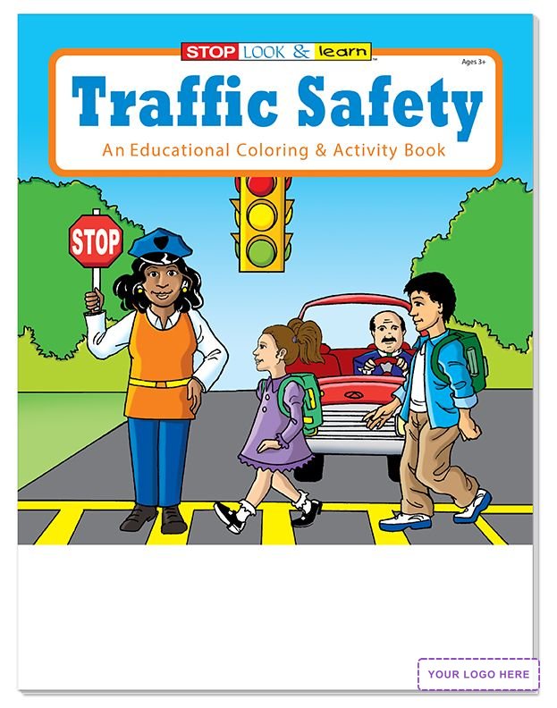 COLORING SET - Traffic Safety Coloring Book Fun Pack