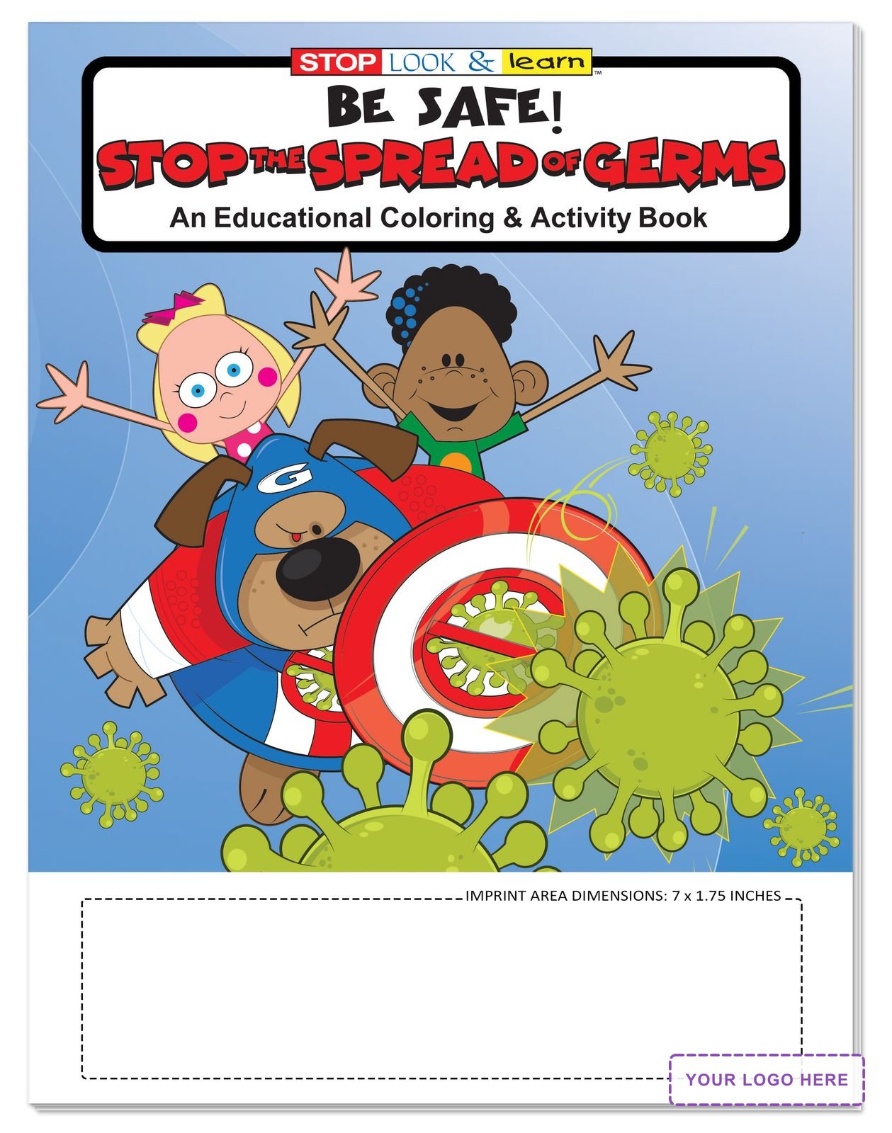 COLORING SET - Be Safe: Stop the Spread of Germs Coloring Book Fun Pack