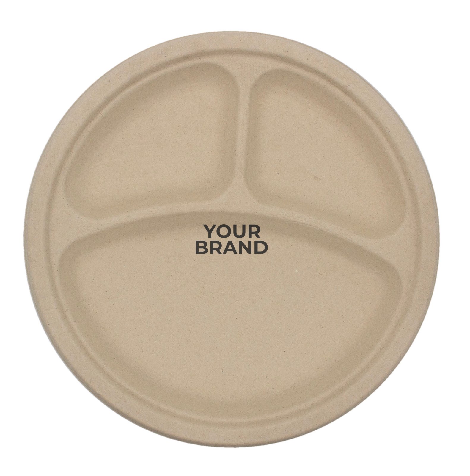 10" Eco-Friendly Compartment Paper Plate - High Line
