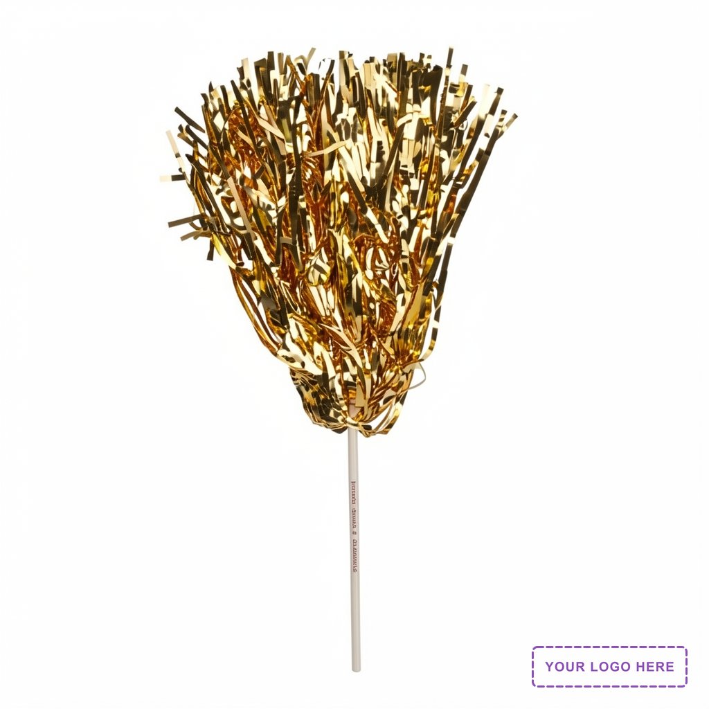 Metallic Rooter Pom, 500 Streamers