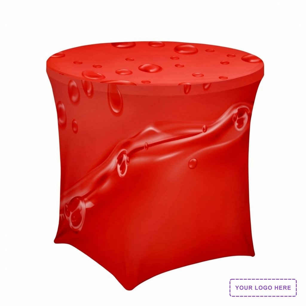 Café-Height UltraFit Round Table Throw (Full-Color Full Bleed)