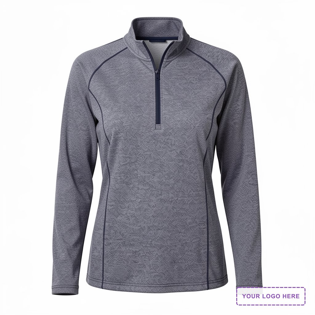 Women's Space Dyed Quarter-Zip Pullover - A594