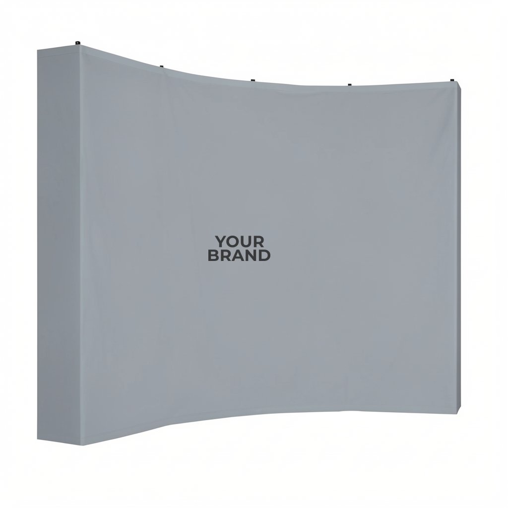 10' Curved Splash Floor Display Wrap Kit (Block-Out Fabric)