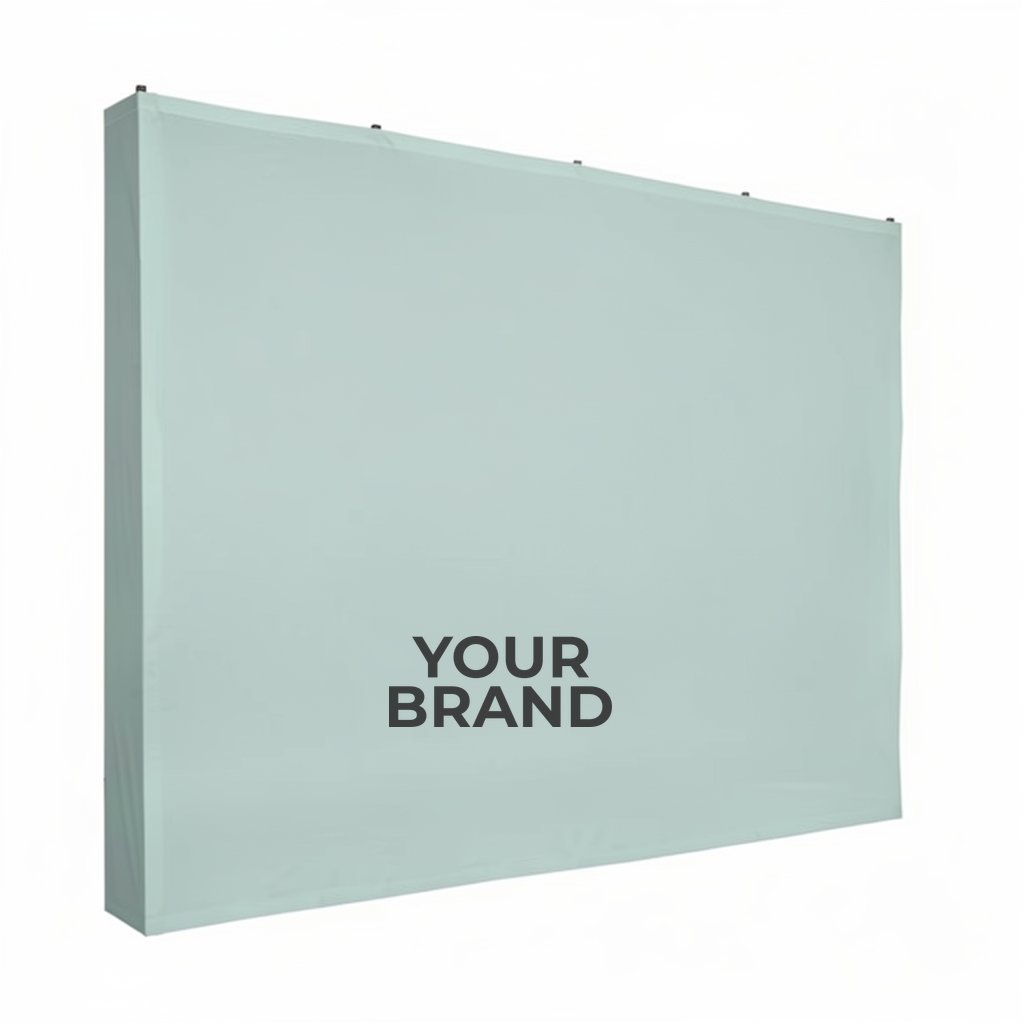 10' Straight Splash Floor Display 4-Sided Kit (Recycled Polyester Knit)