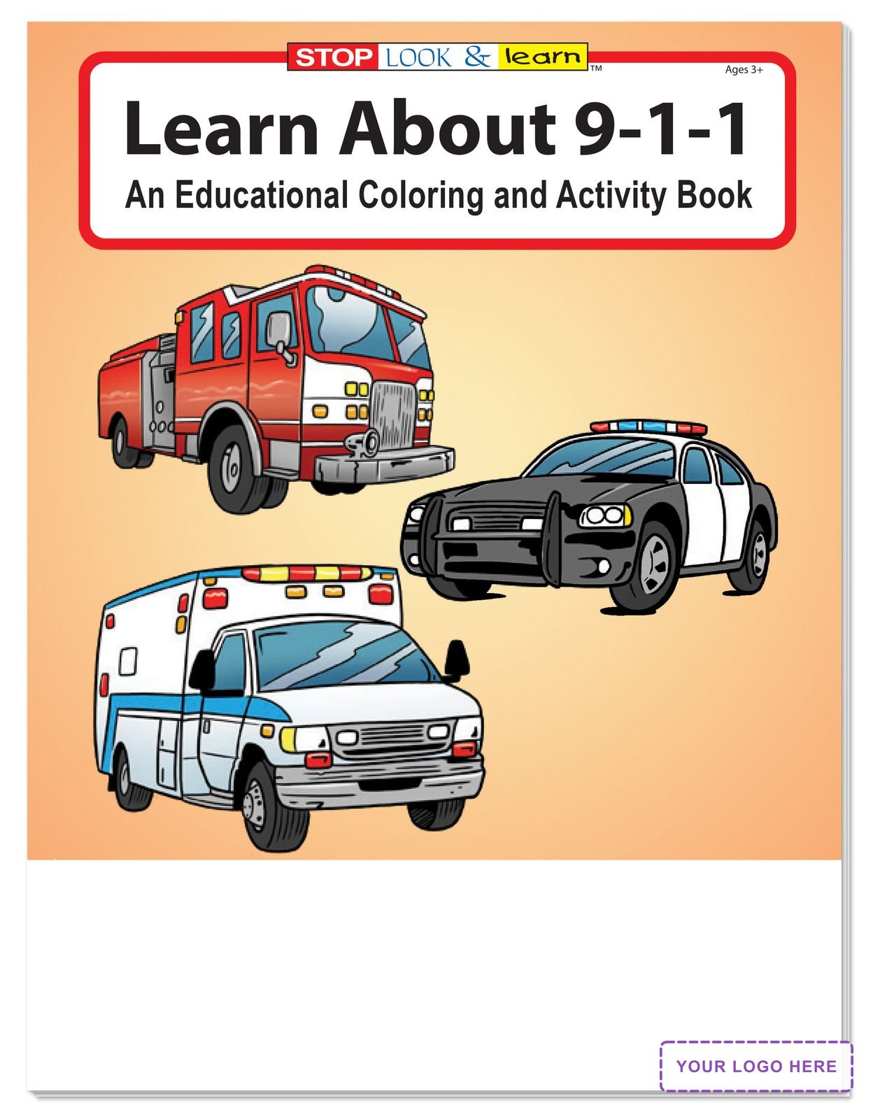 COLORING SET - Learn About 911 Coloring Book Fun Pack