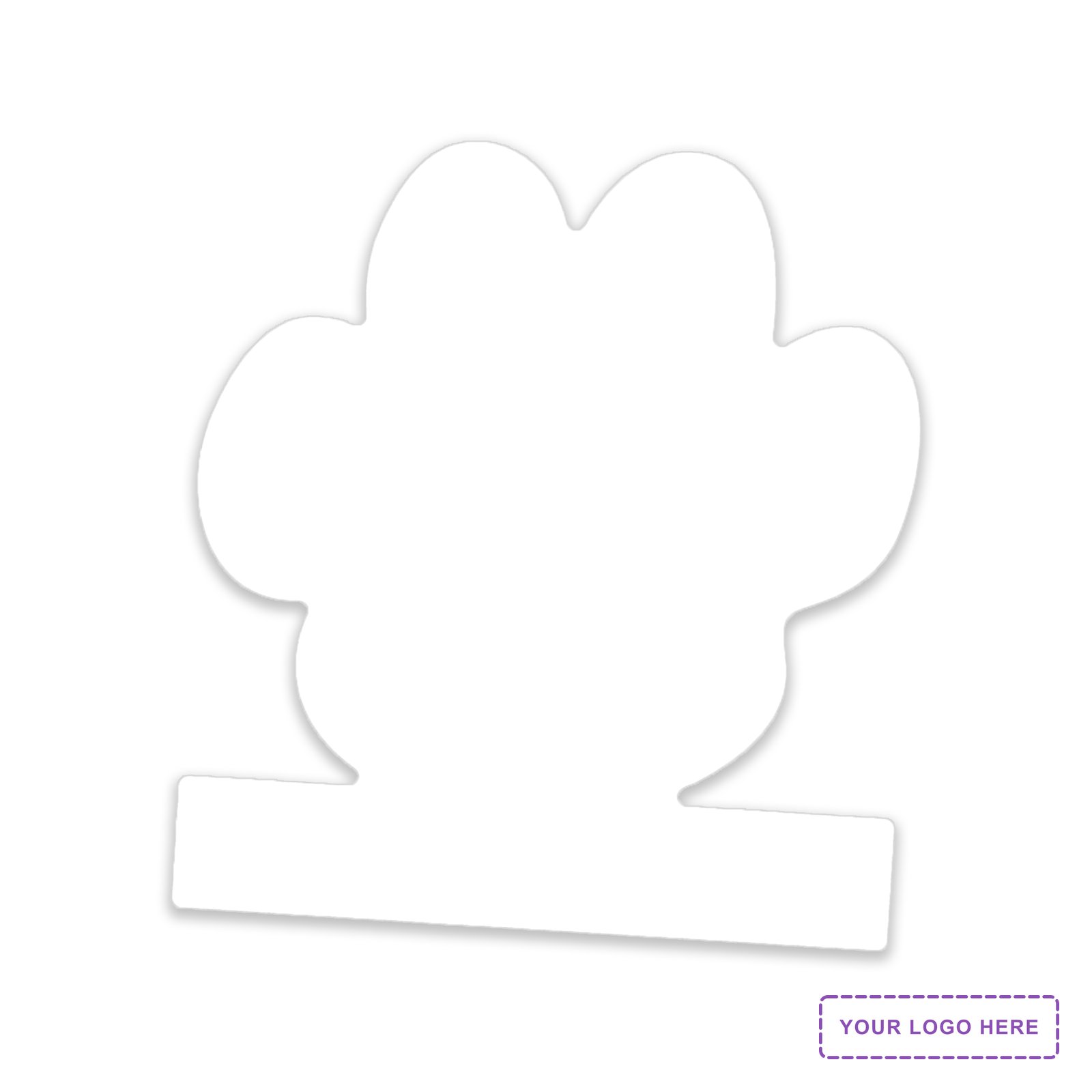 Paw Shape Decal with Footer
