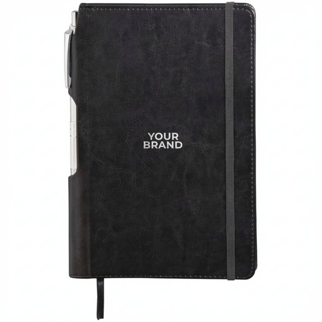 FSC® Mix 6" x 8.5" Viola Bound Notebook with Pen