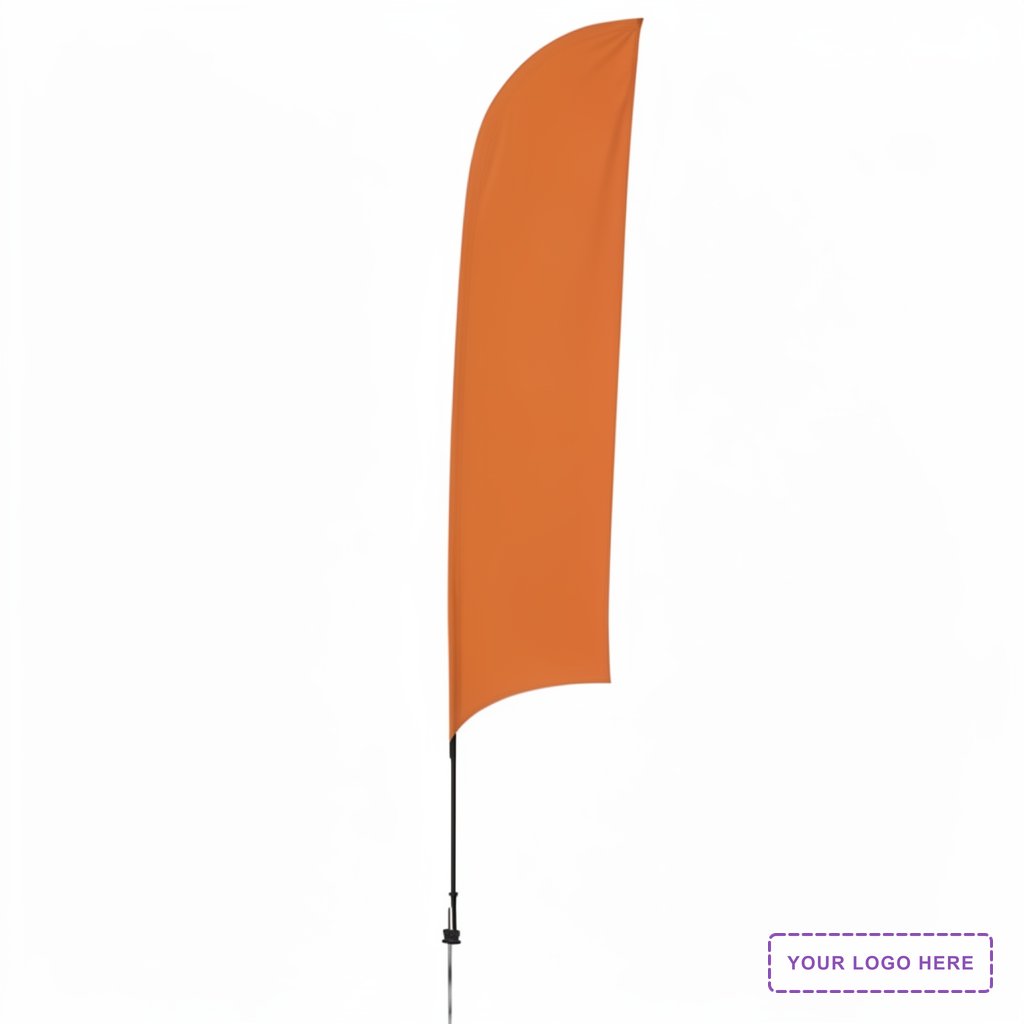 13' Streamline Razor Sail Sign Flag Kit (Single-Sided with Ground Spike)
