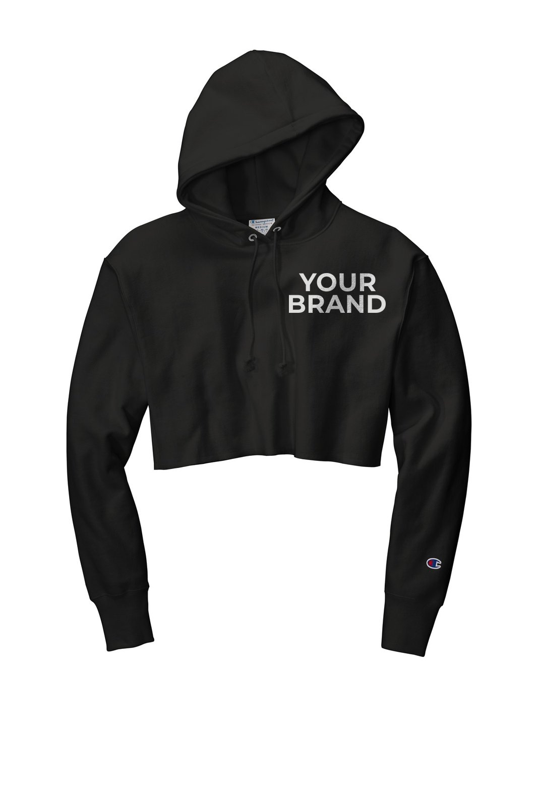 Champion Women's Reverse Weave Cropped Cut-Off Hooded Sweatshirt RW01W