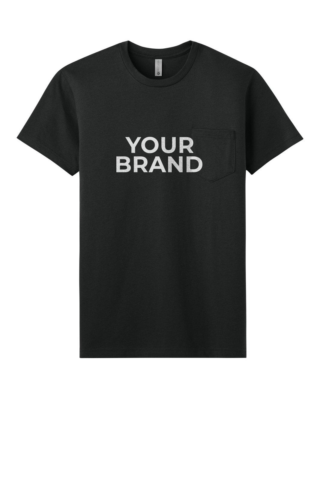 Next Level Apparel Cotton Pocket Tee NL3605 · Example of personalization. Yours carries your brand.