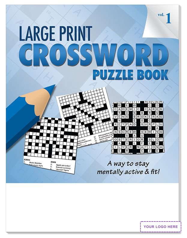 PUZZLE PACK - LARGE PRINT Crossword Puzzle Book - Volume 1 with Pencil