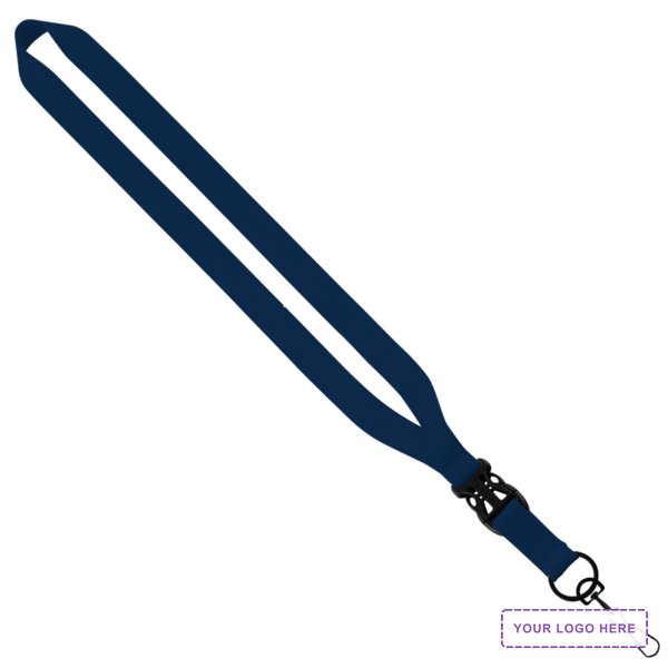 3/4" Polyester Lanyard with Slide Buckle Release & Swivel Snap Hook