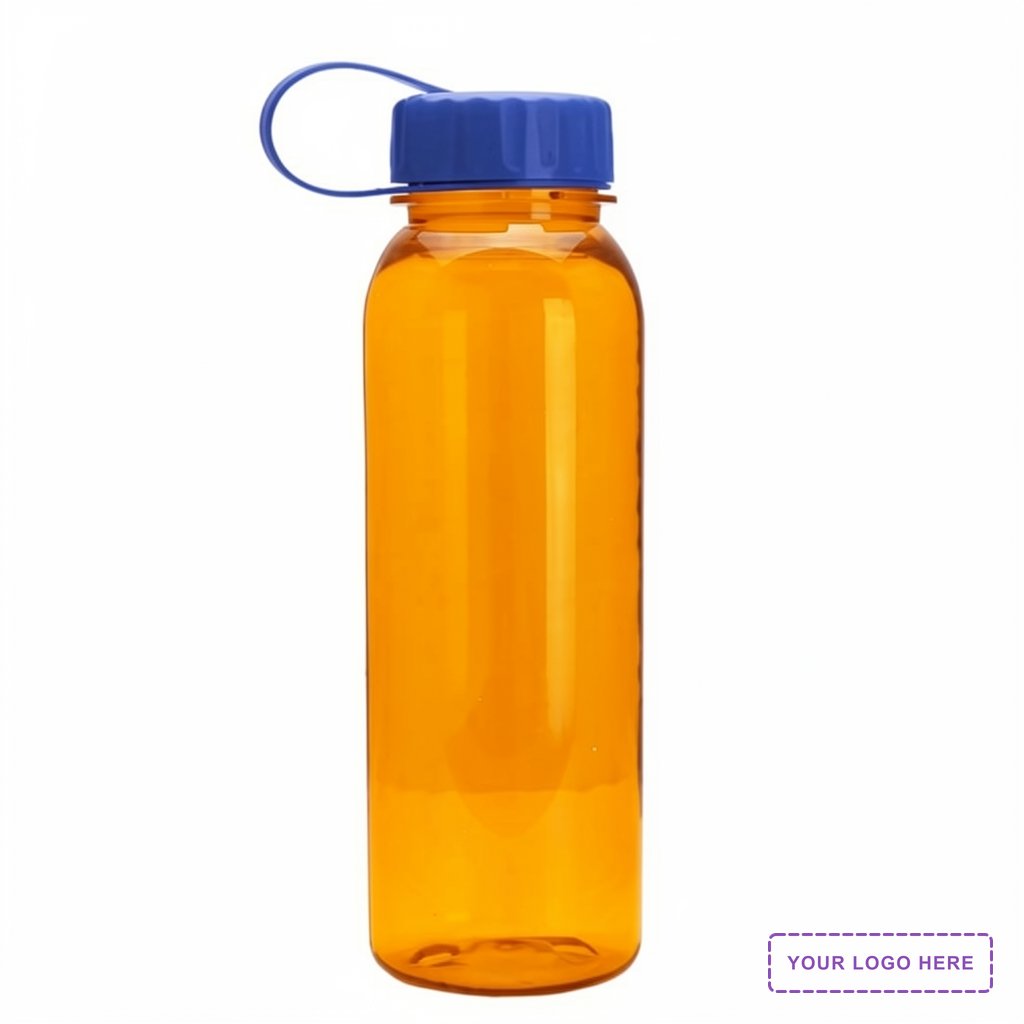 Garyline® Flat-Sided Tritan® Bottle with Tethered Lid - 24 oz.