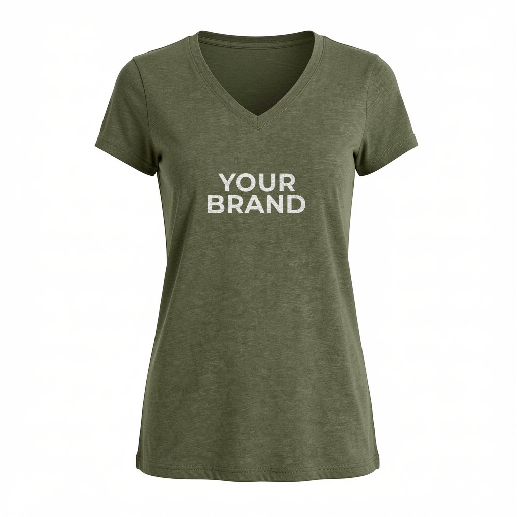 District Women's Perfect Tri V-Neck Tee. DM1350L