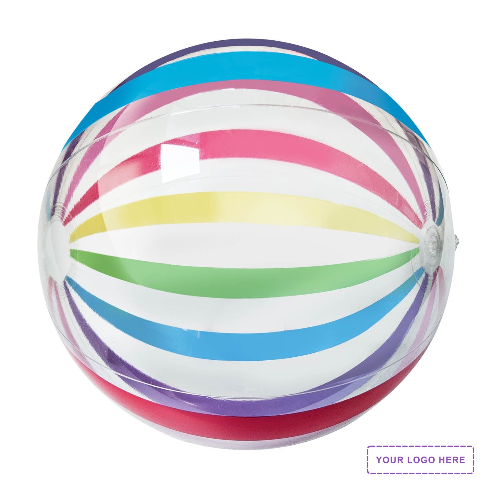 16" Multi-Color Stripe Beach Ball