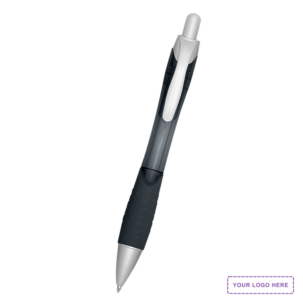 Rio Ballpoint Pen With Contoured Rubber Grip
