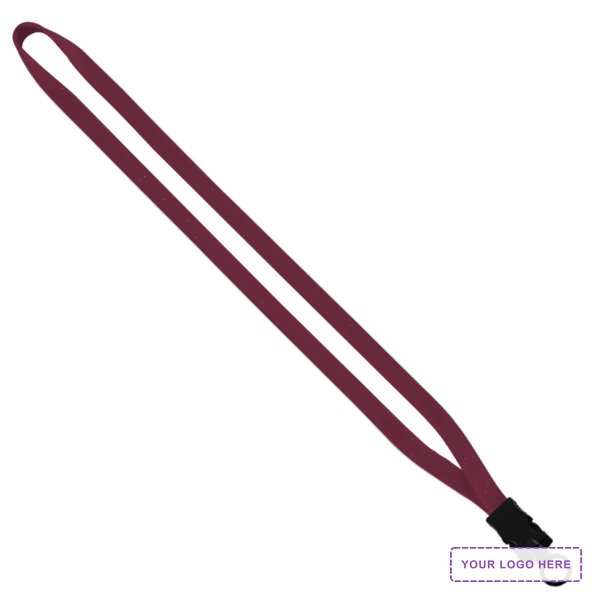 1/2" Cotton Lanyard with Plastic Snap-Buckle Release & O-Ring