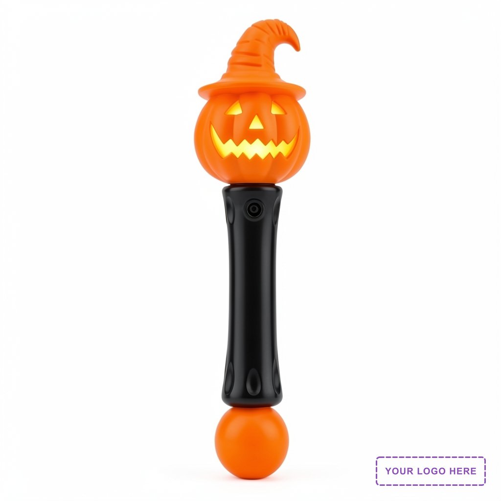 LED Witchy Pumpkin Wand with Sound & Lights
