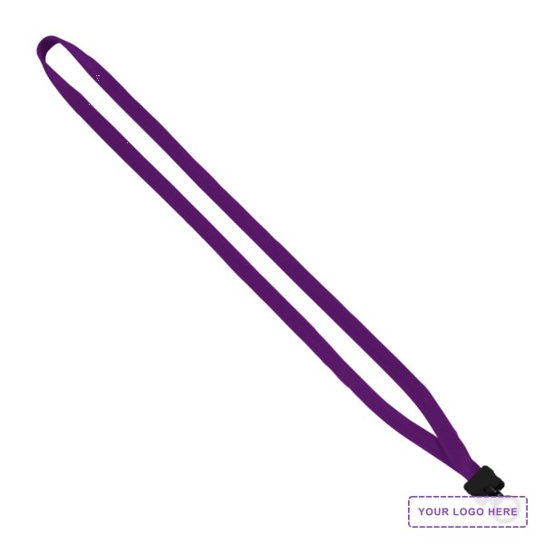 1/2" Cotton Lanyard with Plastic Clamshell & O-Ring