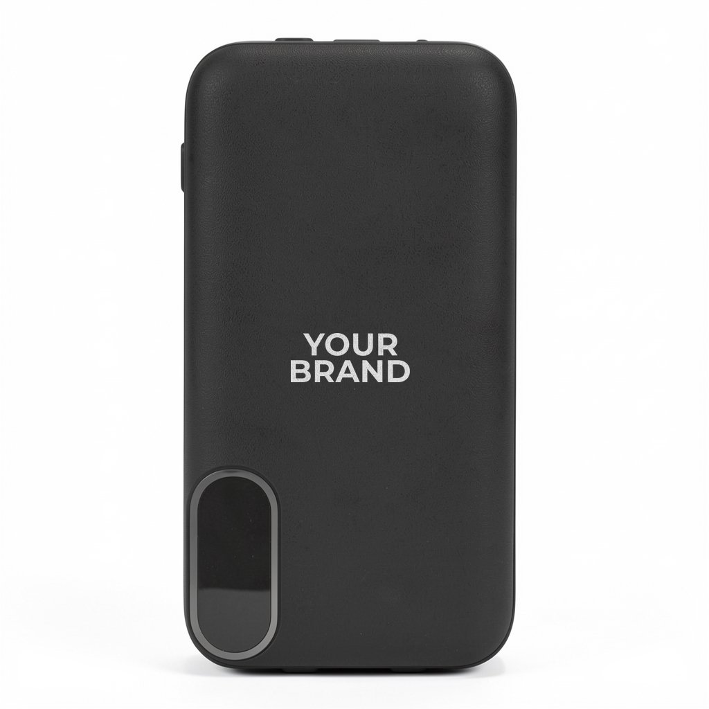 20,000 mAh rABS Power Bank With Built-In Cables