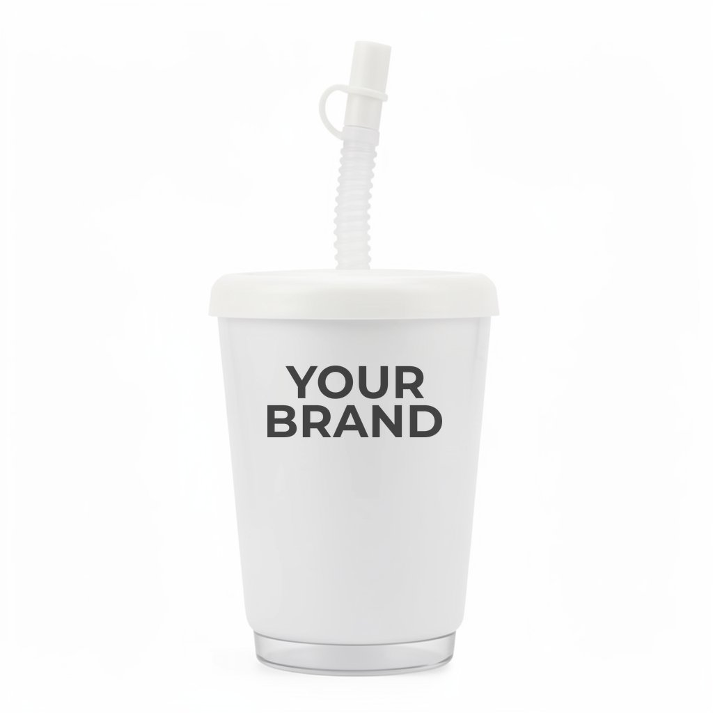 12 Ounce LED Cup with Lid and Straw